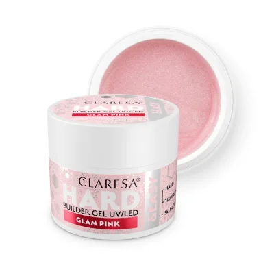 CLARESA® Stavební gel na nehty HARD & EASY Builder gel GLAM PINK, 12g
