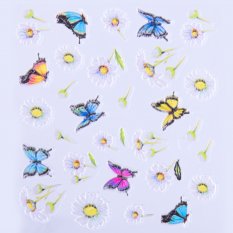 5D nálepky na nechty - motýle, kvety - Z D3689