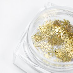Ozdoby na nehty Sněhové vločky – Snowflakes, zlaté