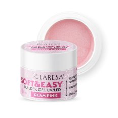 CLARESA® Körömépítő gél SOFT & EASY Builder gel GLAM PINK, 12g