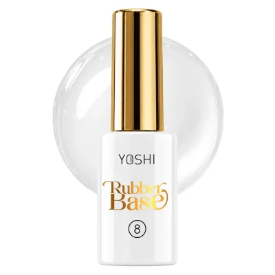 Gel lak YOSHI Rubber Base 8 - Clear, 10ml