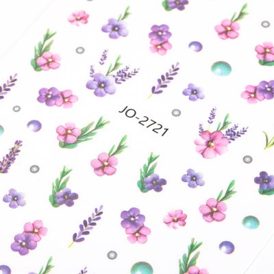 Nálepky na nechty - Flowers JO-2721