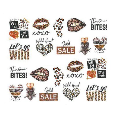 Vodolepky na nehty Wild Love, animal  BN-2282
