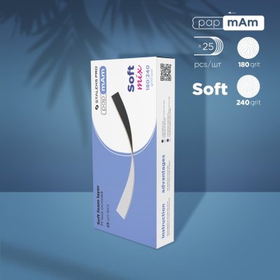 Staleks Expert 20 papmAm Soft Mix - Oboustranné pilníky na nehty 180/240, 25ks