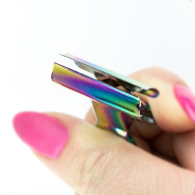 Kovový klip na nechty 3,1cm - kobalt