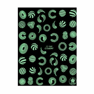Körömmatricák világító - minták - Colorf CY-040