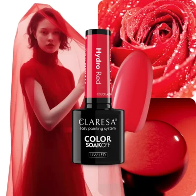 Gél lak CLARESA® HYDRO RED (polopriesvitný), 5g