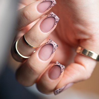 Köröm matricák - French Manicure - Gradient French Ombre Black SD-1934