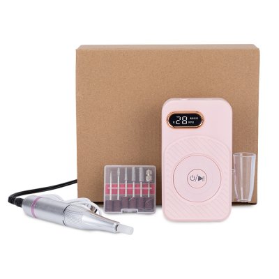 Prenosná brúska na nechty 110, 50W, ružová