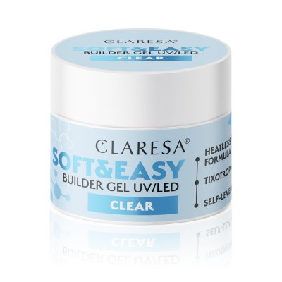 CLARESA® Stavebný gél na nechty SOFT & EASY Builder gel CLEAR, 45g