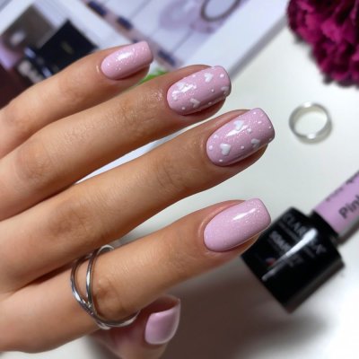 Claresa Pink 505, White 1000, Top Coat Glitter Silver