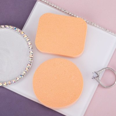 Kosmetické houbičky na ombré a make-up oranžové, 2 ks