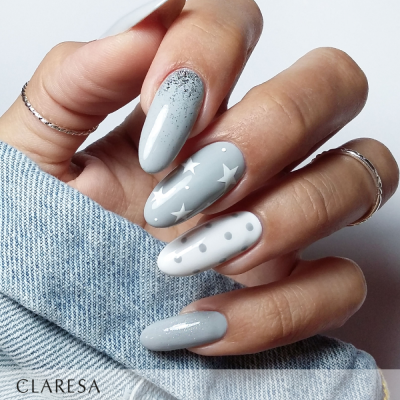 Claresa Grey 203, White 1000, Full Glitter 1, paint gel