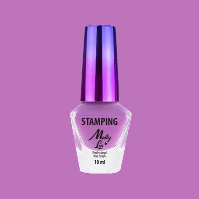 Lak na pečiatkovanie nechtov Molly Lac 10ml  - č. 6 - ružový