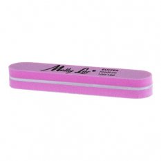 Penový pilník na nechty mini rovný ružový 100/180 - zaoblený