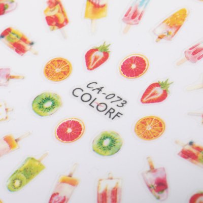 Tenké nálepky na nechty - ovocné nanuky CA-073