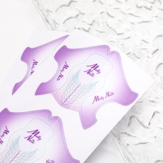 MollyNails Šablony na nehty Flexible fialové 200ks