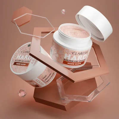 CLARESA® Stavebný gél na nechty HARD & EASY Builder gel NUDE GLOW, 12g