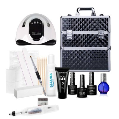 Polygél sada Claresa s brúskou a kufríkom XXL