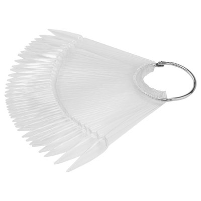 Vzorkovník koliesko - špicaté tipy clear - 50ks