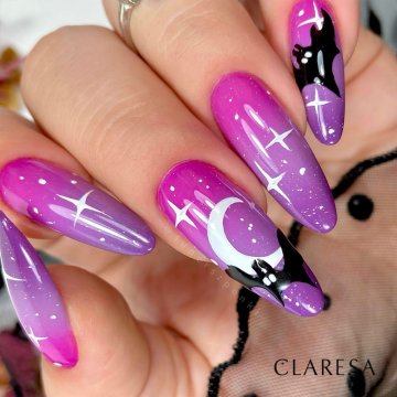 Claresa Pink 549, Purple 604, 636, Glitter 8, White 1000, Paint gel Black