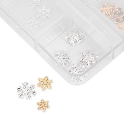 Ozdoby na nechty - Snehové vločky v boxe