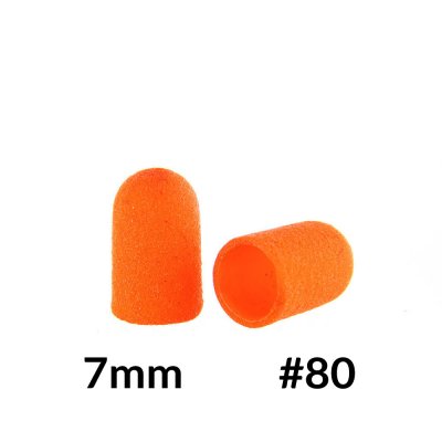 Brúsne klobúčiky ABS Podo oranžové 7mm, drsnosť 80, 10ks