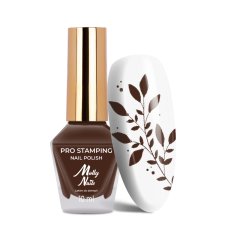 Lak na razítkování nehtů Molly Nails  PRO Stamping 10ml, č.13 - hnědý