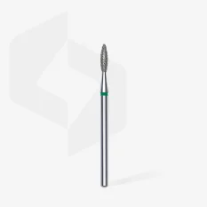 Diamantová fréza STALEKS Expert Flame - zelená, FA10G021/8 (2,1mm/8mm)