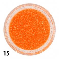 Glitrový prach - neónovo oranžový - 15
