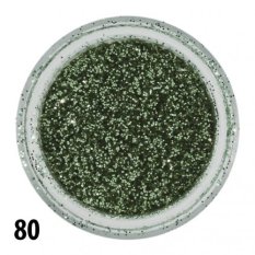 Glitrový prach - zelený - 80