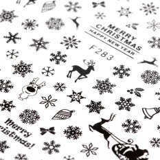 Vánoční nálepky na nehty F283 černé