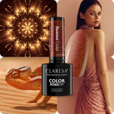 Gel lak CLARESA® ILUSION GOLD, 5g