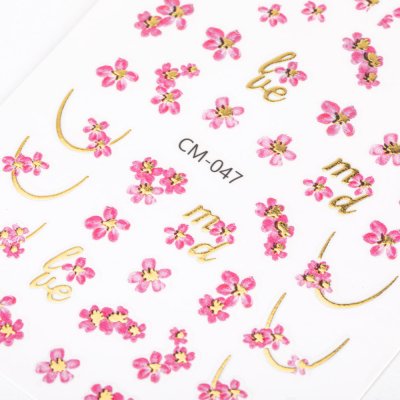 Nálepky na nechty - French Flowers CM-047