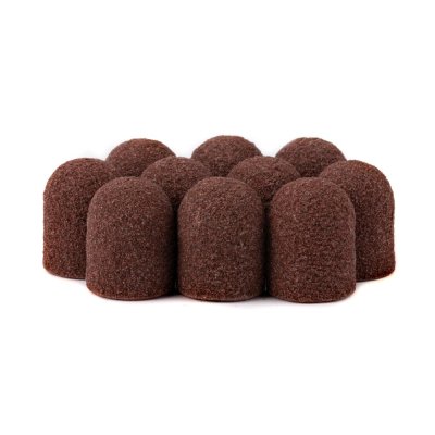 Brúsne klobúčiky hnedé 13mm, drsnosť 100, 10ks