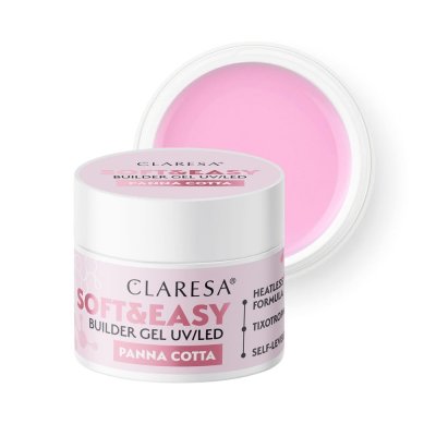 CLARESA® Stavebný gél na nechty SOFT & EASY Builder gel PANNA COTTA, 12g