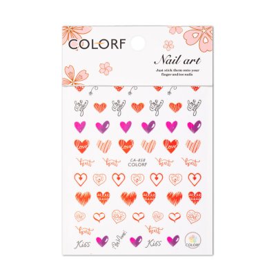 Nálepky na nechty srdiečka CA-858