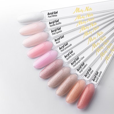 Molly Nails Acrylgel Hema/di-Hema mentes Sparkle Rose, 30ml