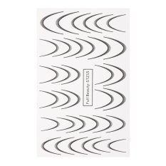 Nálepky na francúzsku manikúru Gradient French Ombre Black Full Beauty - STZ55,  34ks