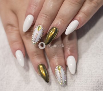 Vintage Gold Effect Powder - zlatý efekt na nechty - Návod