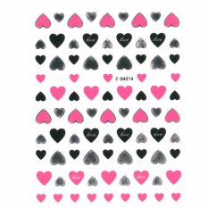 Tenké nálepky na nechty srdiečka love Z D4214 Pink