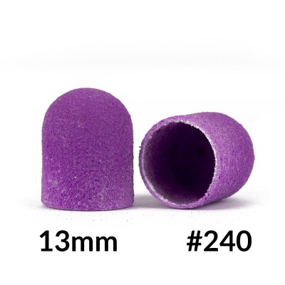 Brúsne klobúčiky Fabric Podo fialové 13mm, drsnosť 240, 10ks