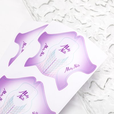 MollyNails Šablony na nehty Flexible fialové 200ks