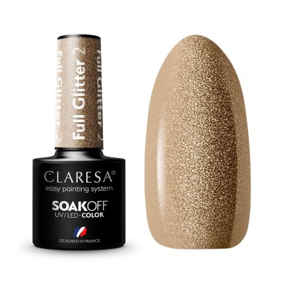 Gél lakk CLARESA® FULL GLITTER 2, 5g