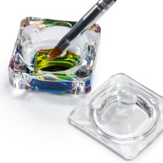 Sklenená nádobka na liquid s vrchnákom 03