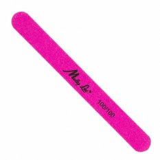 Pilník na nechty MollyLac infinity slim neon pink rovný - 100/100 bio drevený