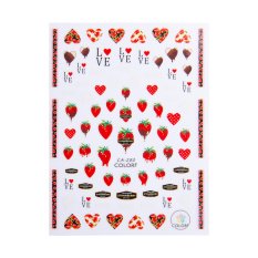 Tenké nálepky na nechty - Strawberry Valentin CA-280