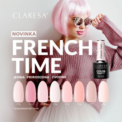Gél lak CLARESA® French Time 7 (polopriehľadný), 5g