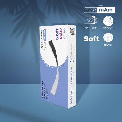 Staleks Expert 20 papmAm Soft Mix - Obojstranné pilníky na nechty 100/180,  25ks