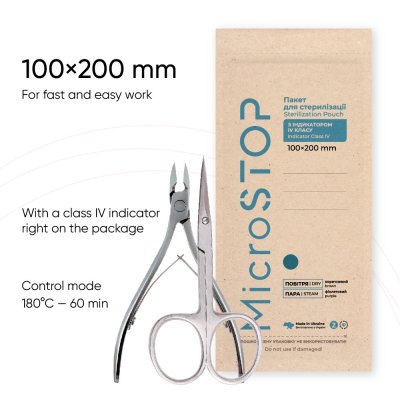 Microstop Sterilizační - kraftové sáčky ECO 100x200mm - 100ks